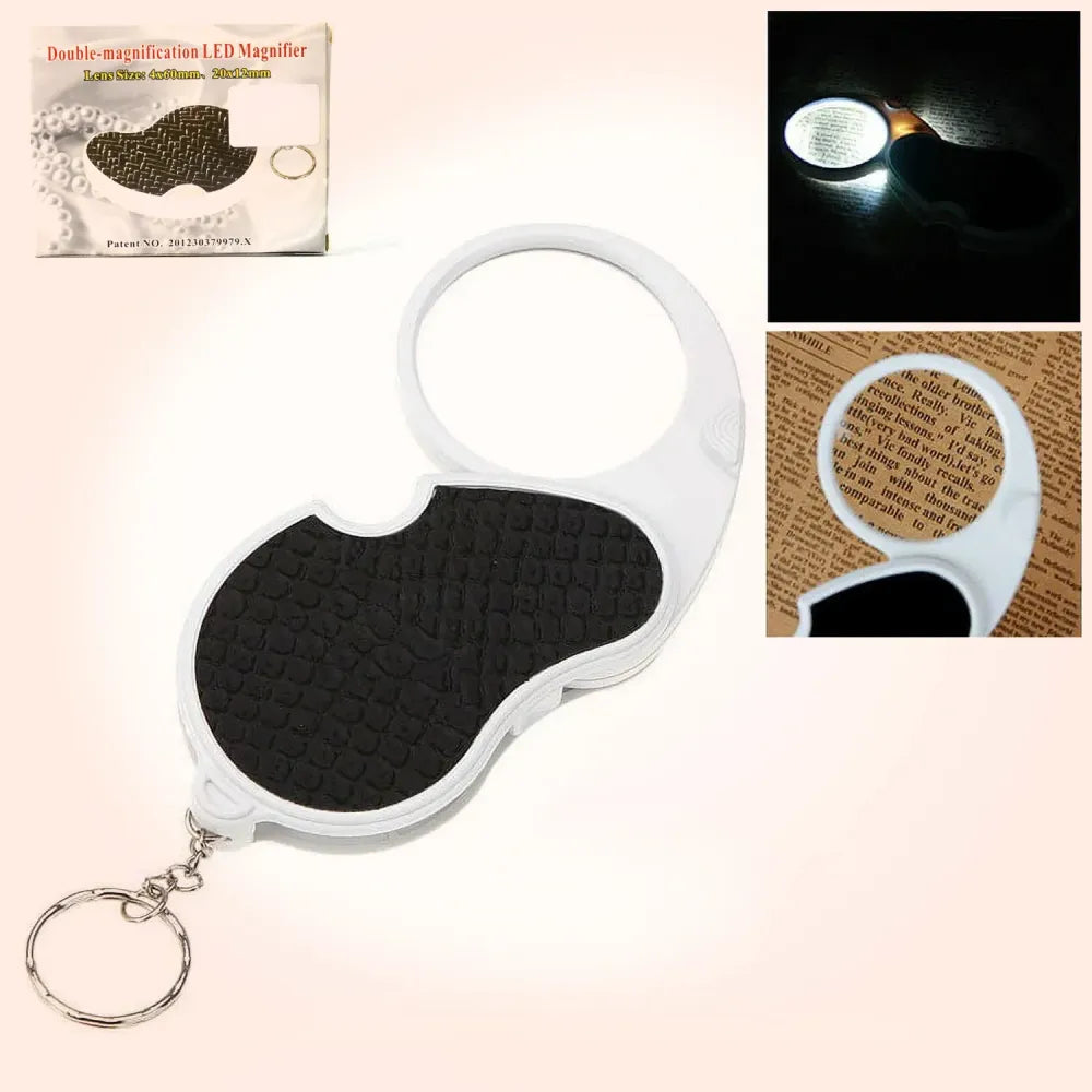 Bright led folding magnifier - office