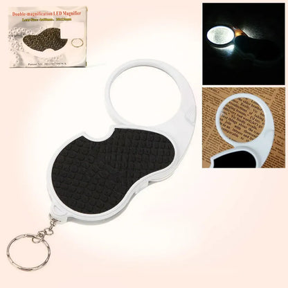 Bright led folding magnifier - office
