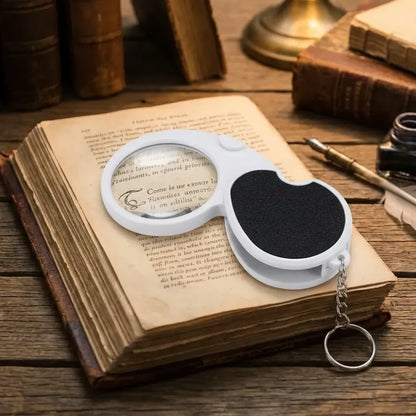 Bright led folding magnifier - office