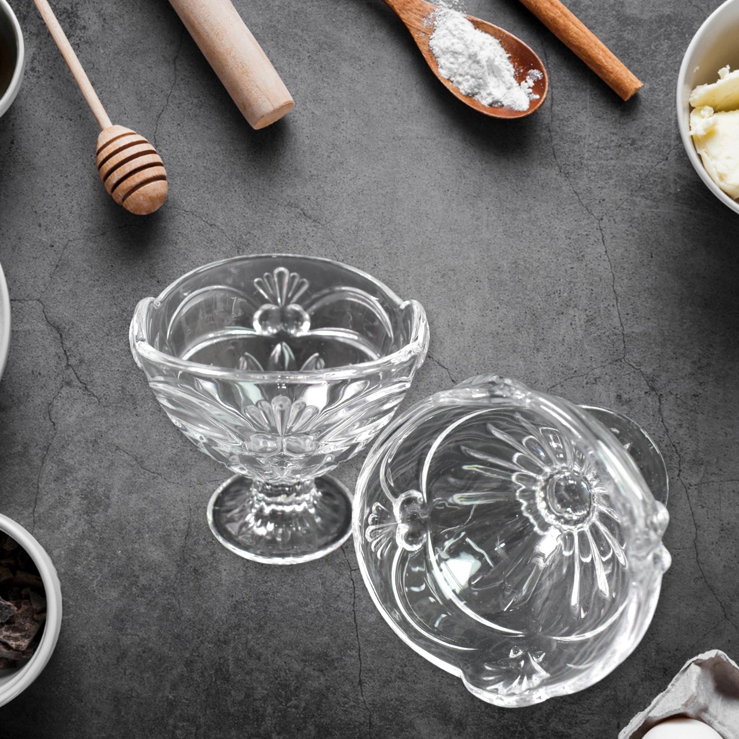 Glass dessert cup set – 6 pcs