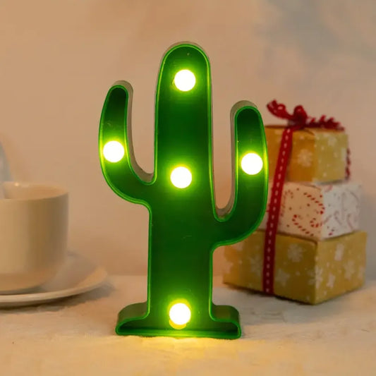 Cactus led night light - office