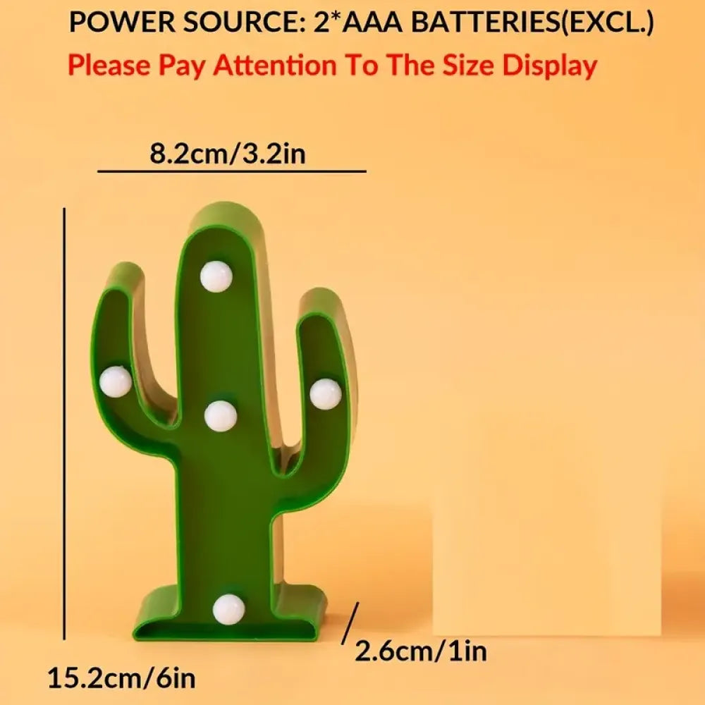 Cactus led night light - office