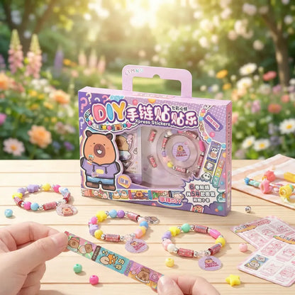 Capybara sticker & bracelet diy kit