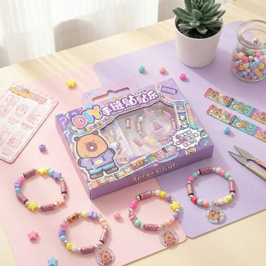 Capybara sticker & bracelet diy kit
