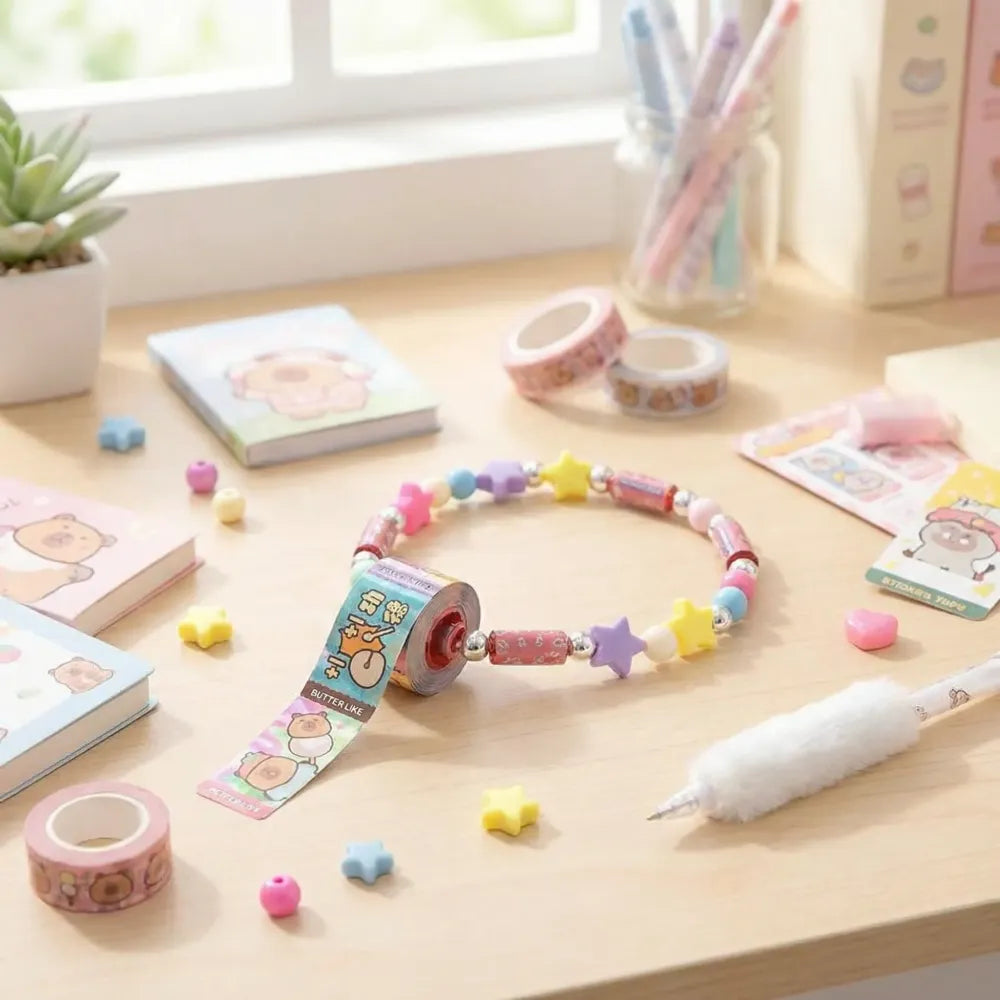 Capybara sticker & bracelet diy kit