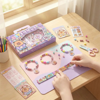 Capybara sticker & bracelet diy kit