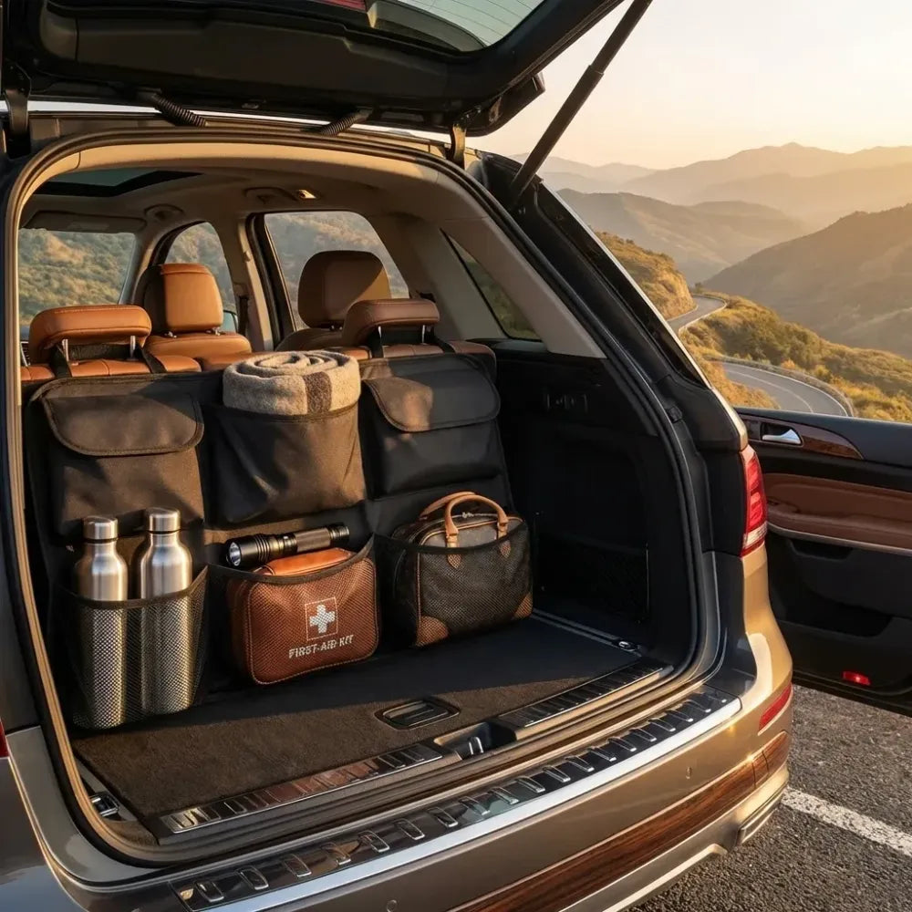 Car backseat trunk organizer