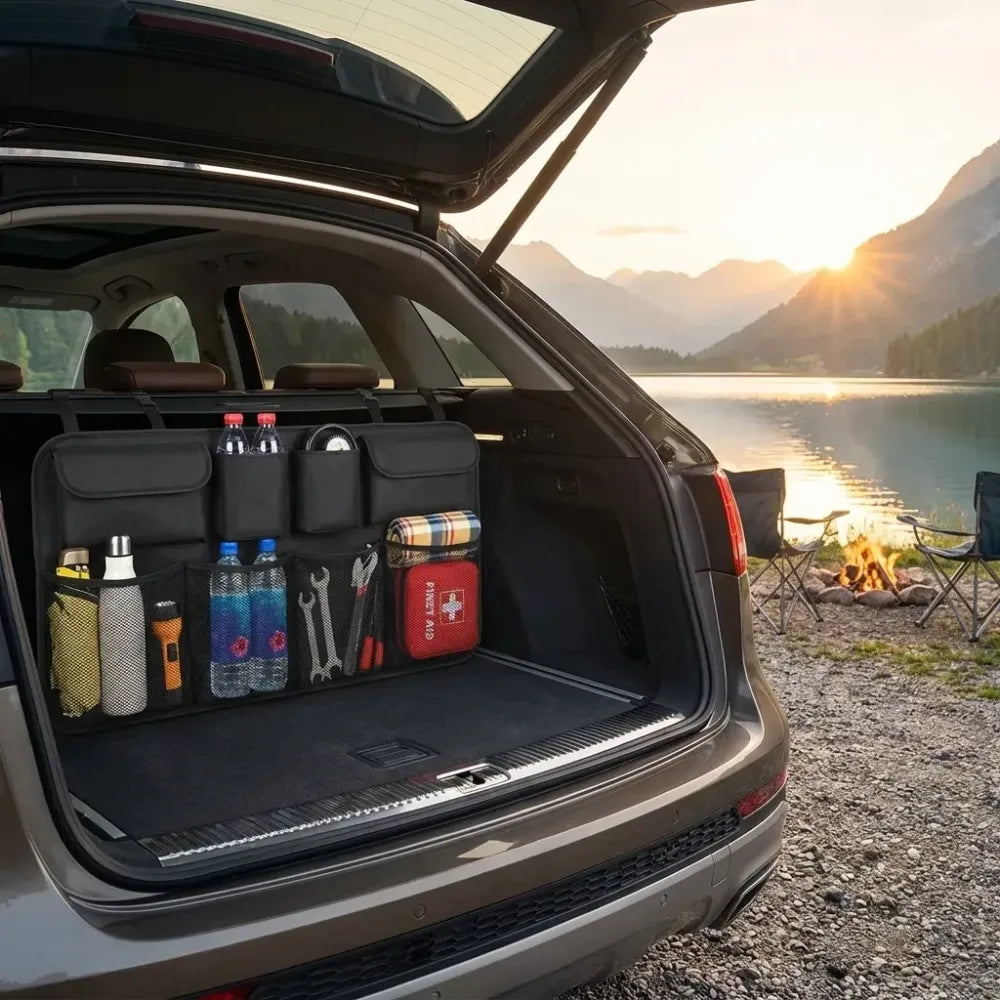 Car backseat trunk organizer