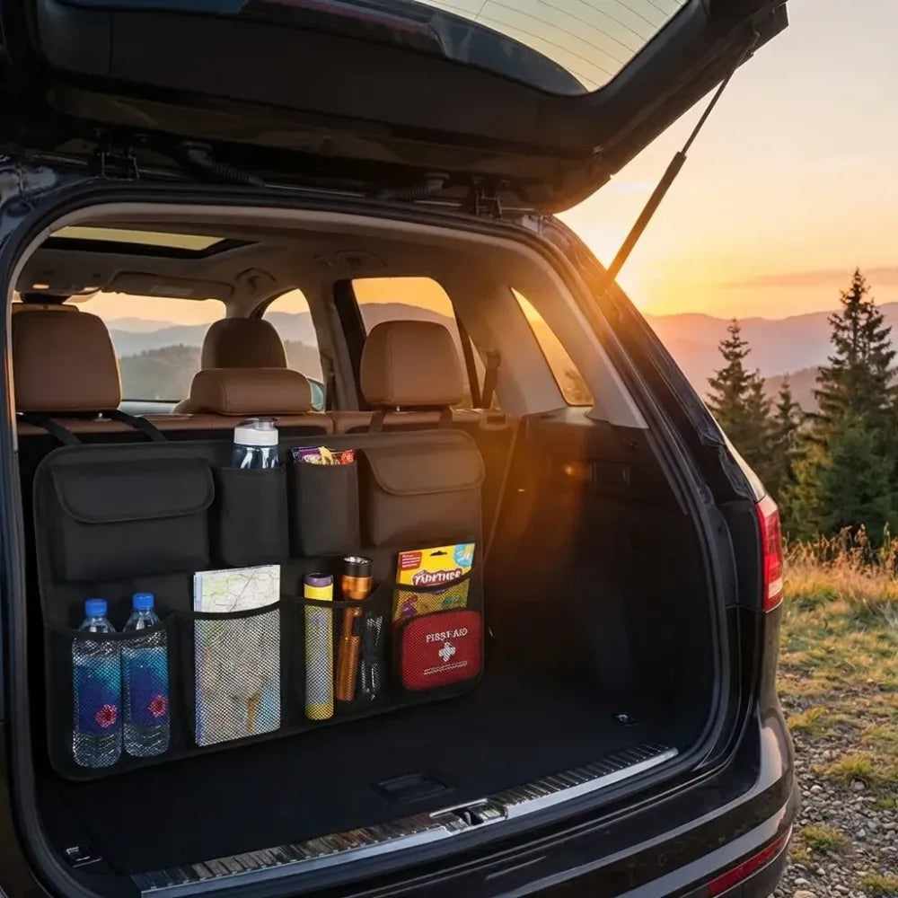 Car backseat trunk organizer