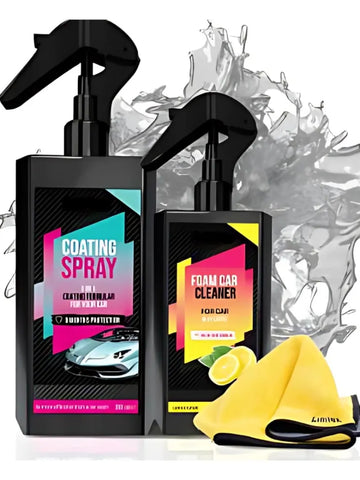 Car Coating Spray & Foam Cleaner Combo