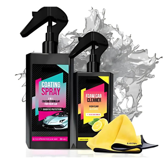 Car coating spray & foam cleaner combo