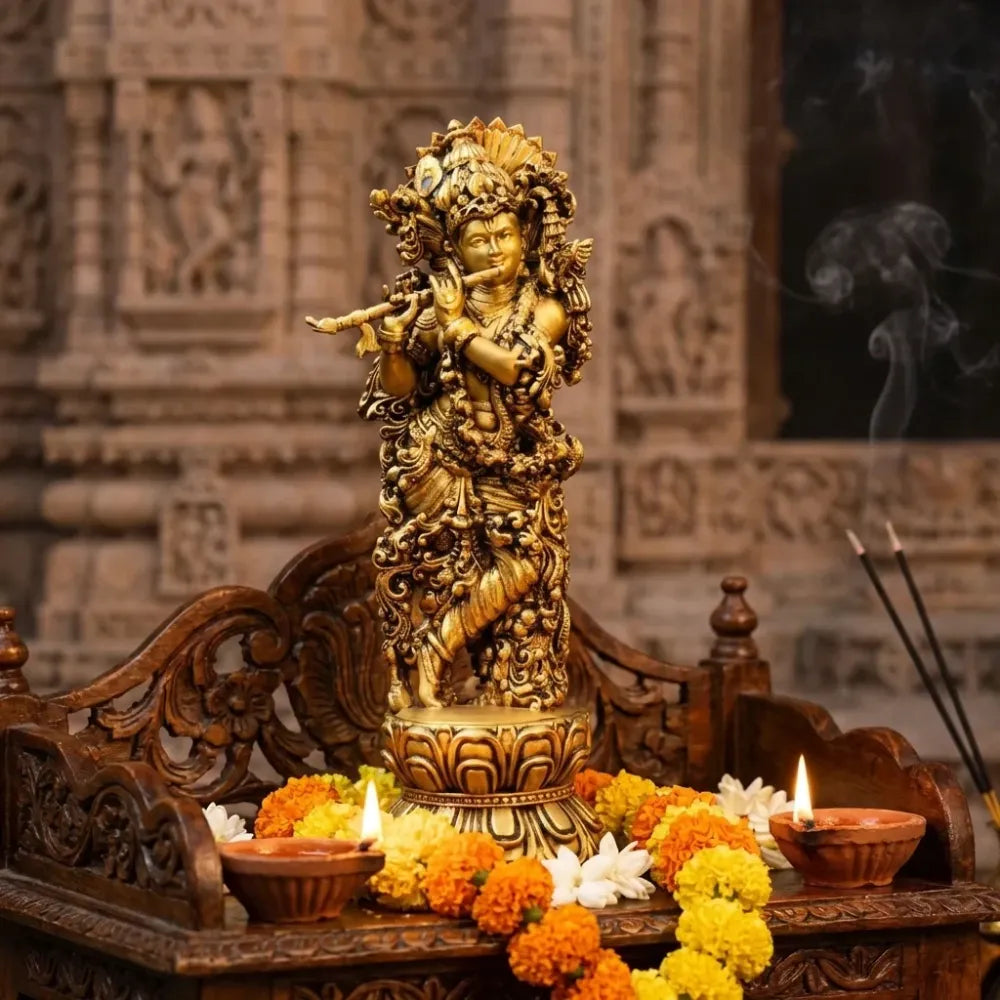 Car dashboard krishna idol - car and bike accessories