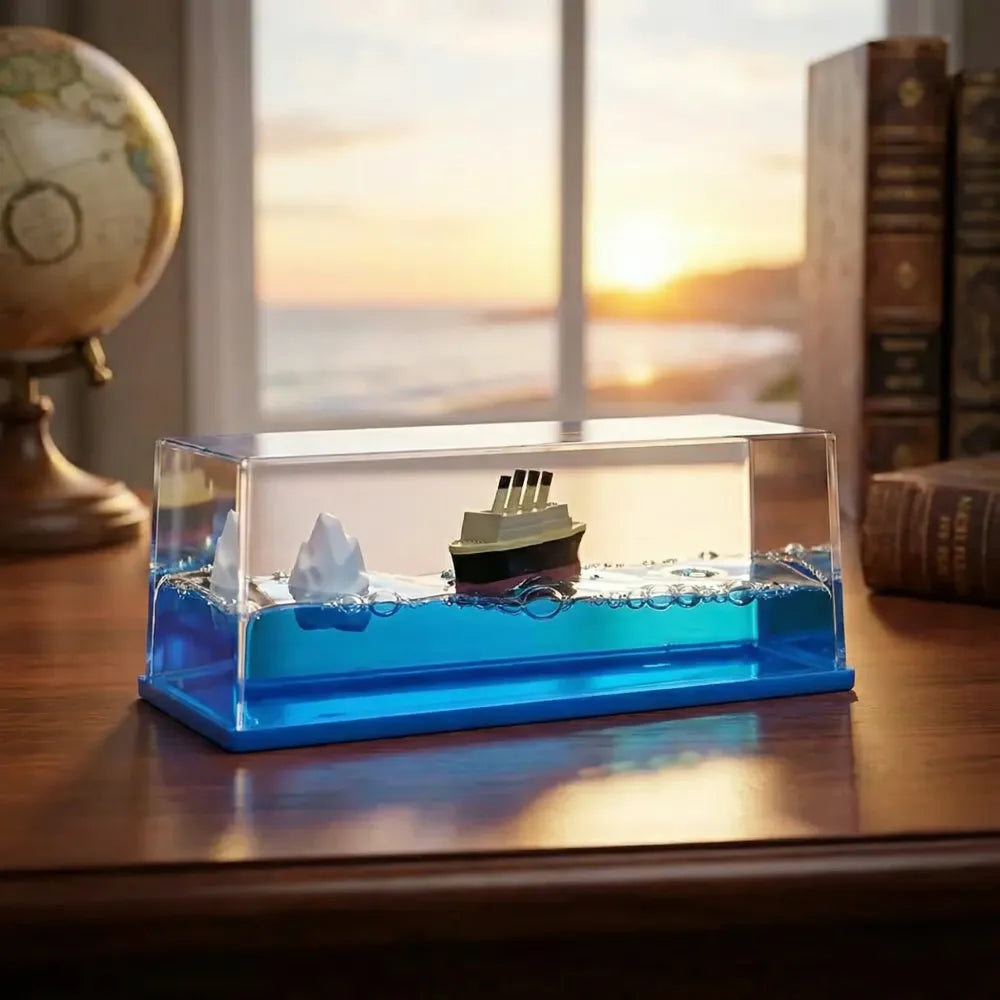 Car dashboard sailing ship showpiece