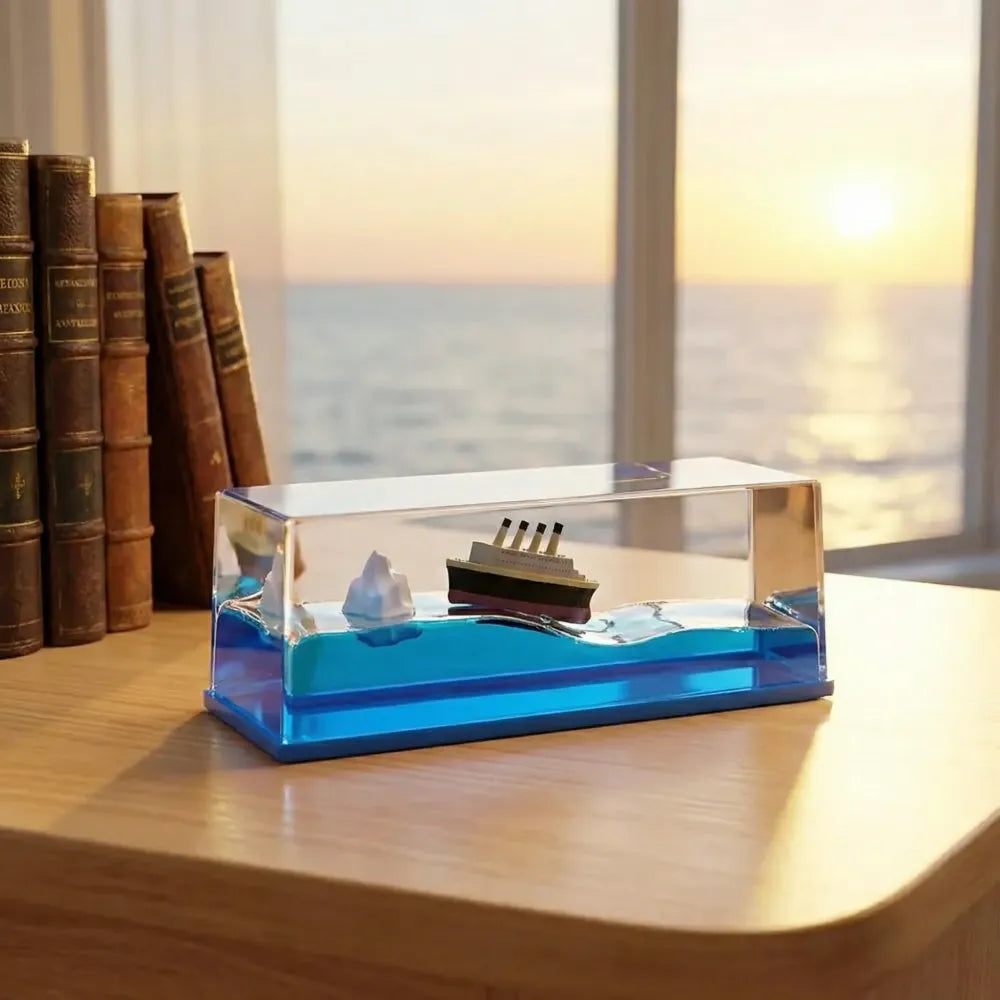 Car dashboard sailing ship showpiece