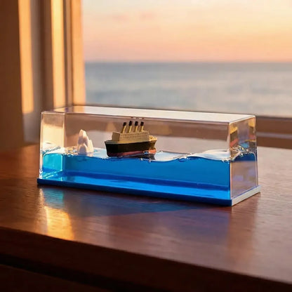 Car dashboard sailing ship showpiece