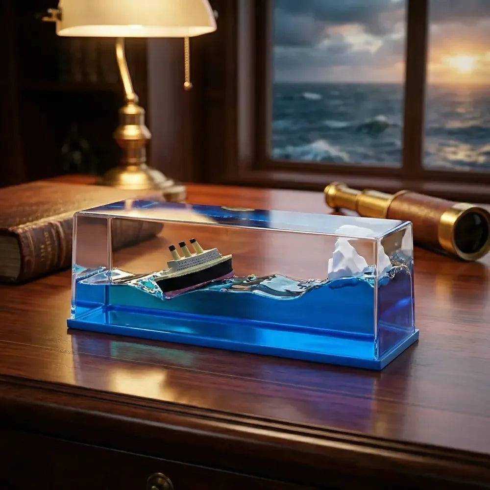 Car dashboard sailing ship showpiece