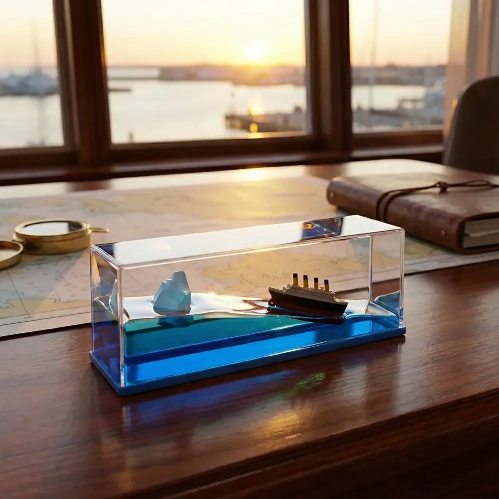 Car dashboard sailing ship showpiece