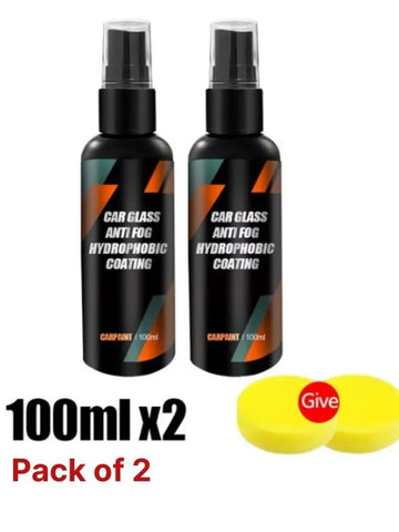 Car Glass Anti- Fog Hydrophobic Coating 100ML (Pack of 2)