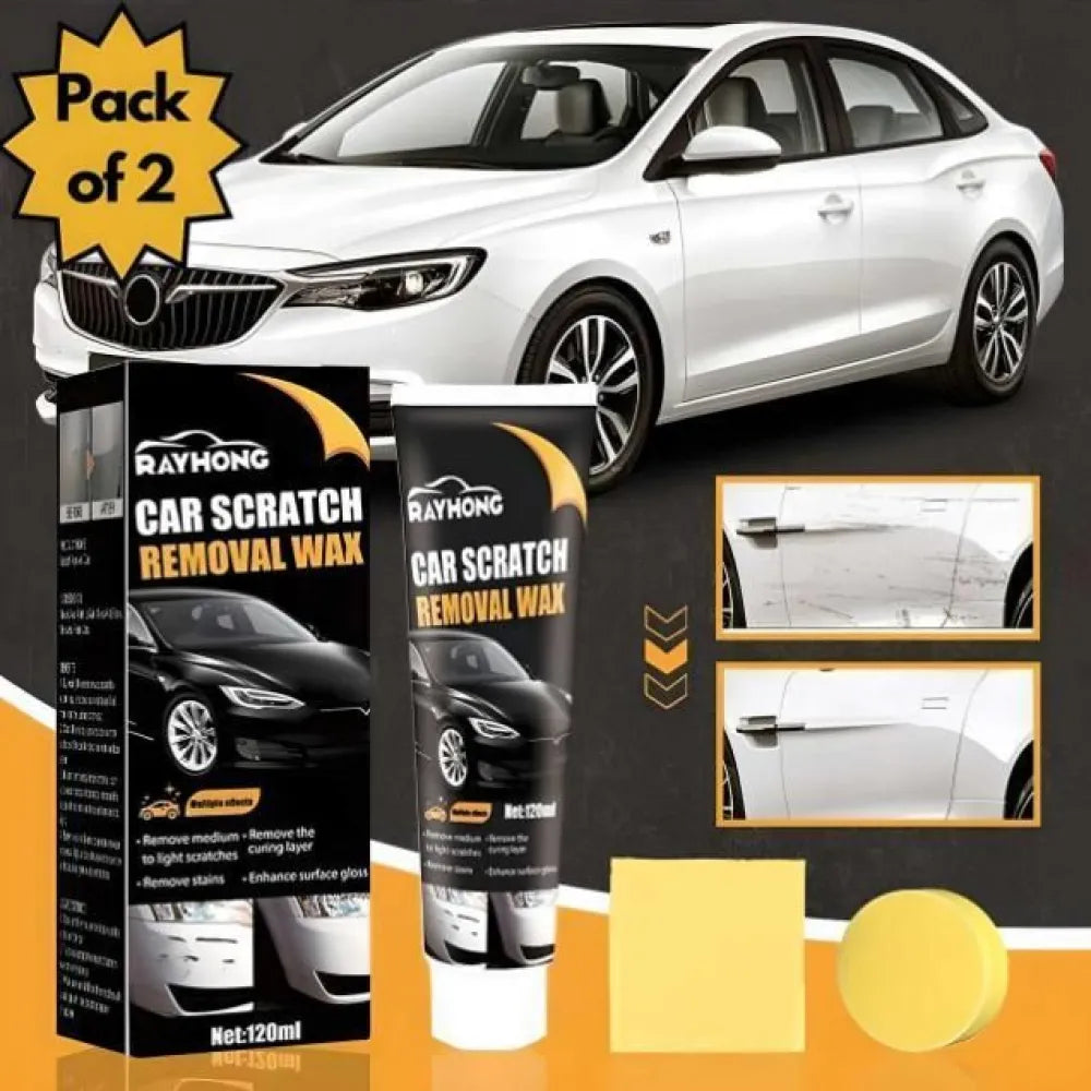 Car scratch removal wax pack of 2
