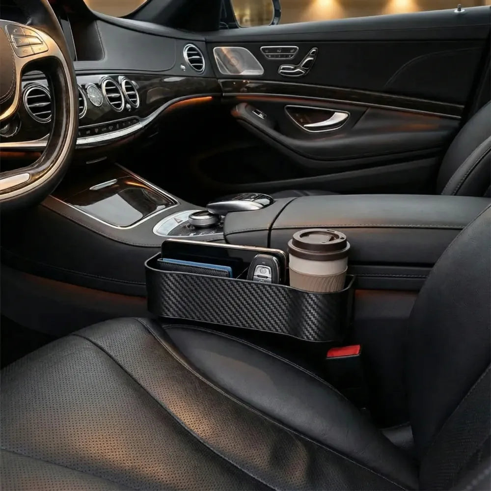 Car seat gap filler organizer