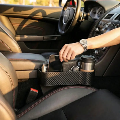 Car seat gap filler organizer