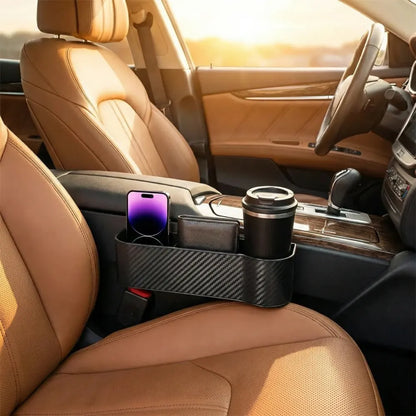 Car seat gap filler organizer