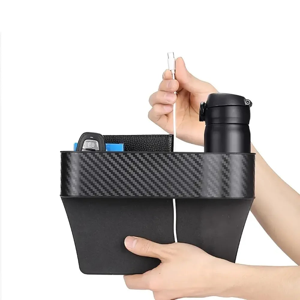 Car seat gap filler organizer