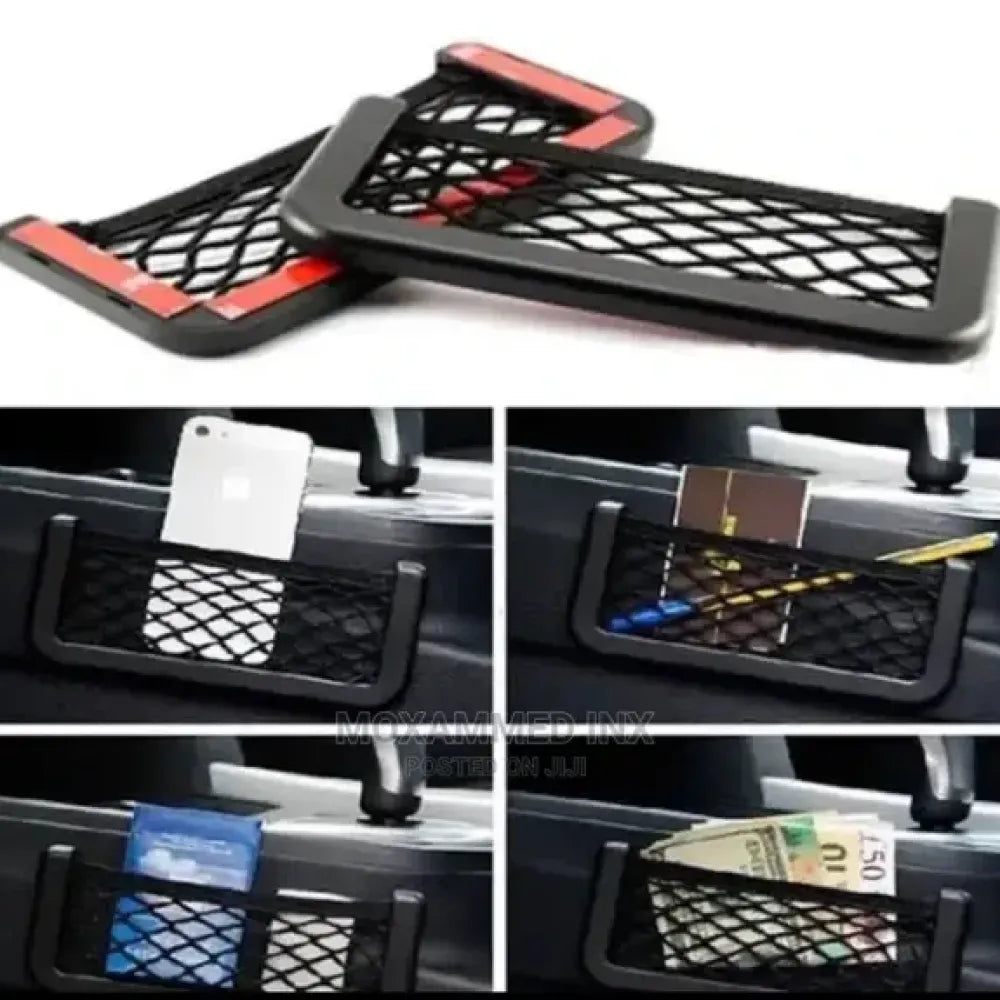 Car seat side organizer net - automotive