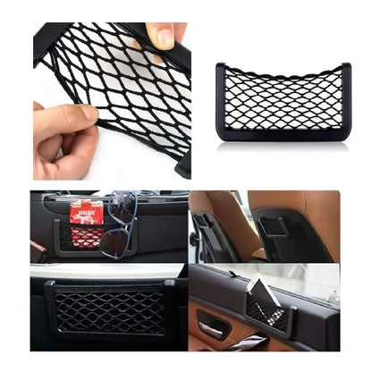 Car seat side organizer net - automotive
