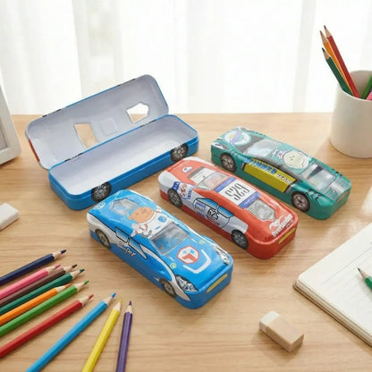 Car-shaped metal pencil box - office