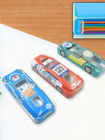 Car-Shaped Metal Pencil Box