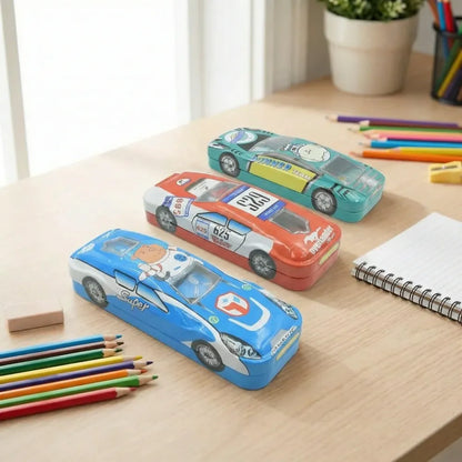 Car-shaped metal pencil box - office