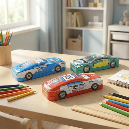 Car-shaped metal pencil box - office