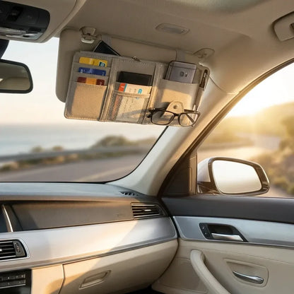 Car visor storage organizer - potential heroes