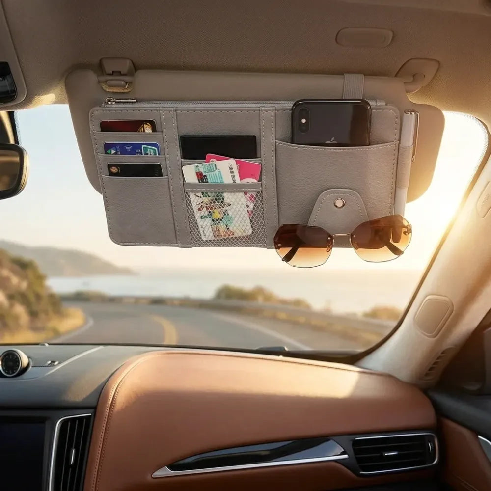 Car visor storage organizer - potential heroes