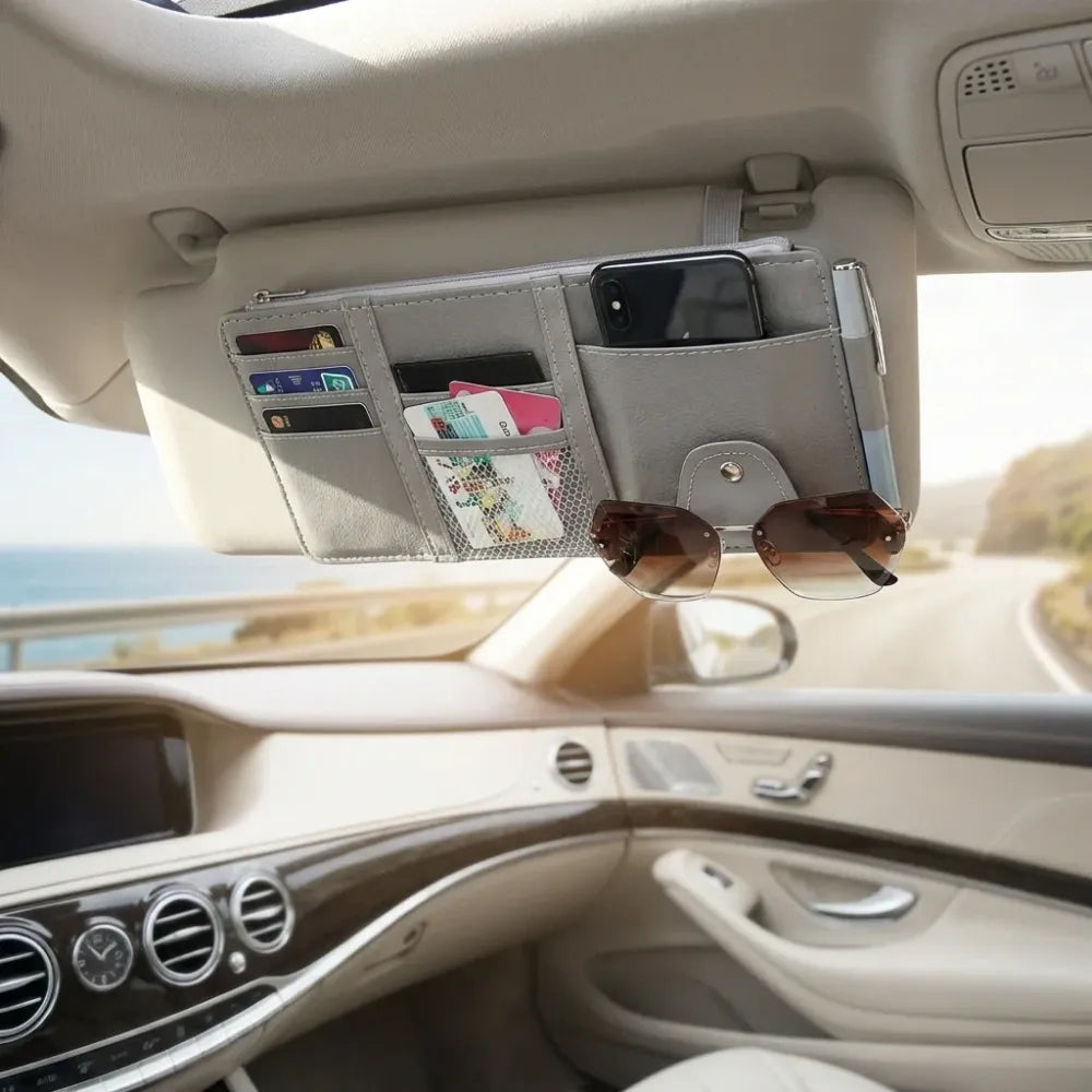 Car visor storage organizer - potential heroes