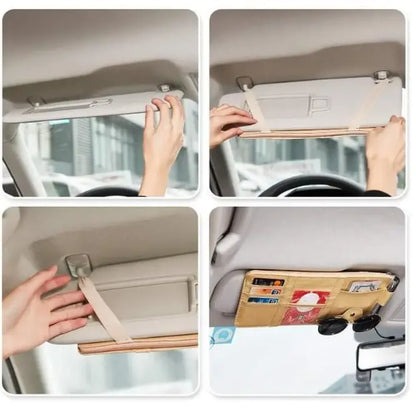 Car visor storage organizer - potential heroes