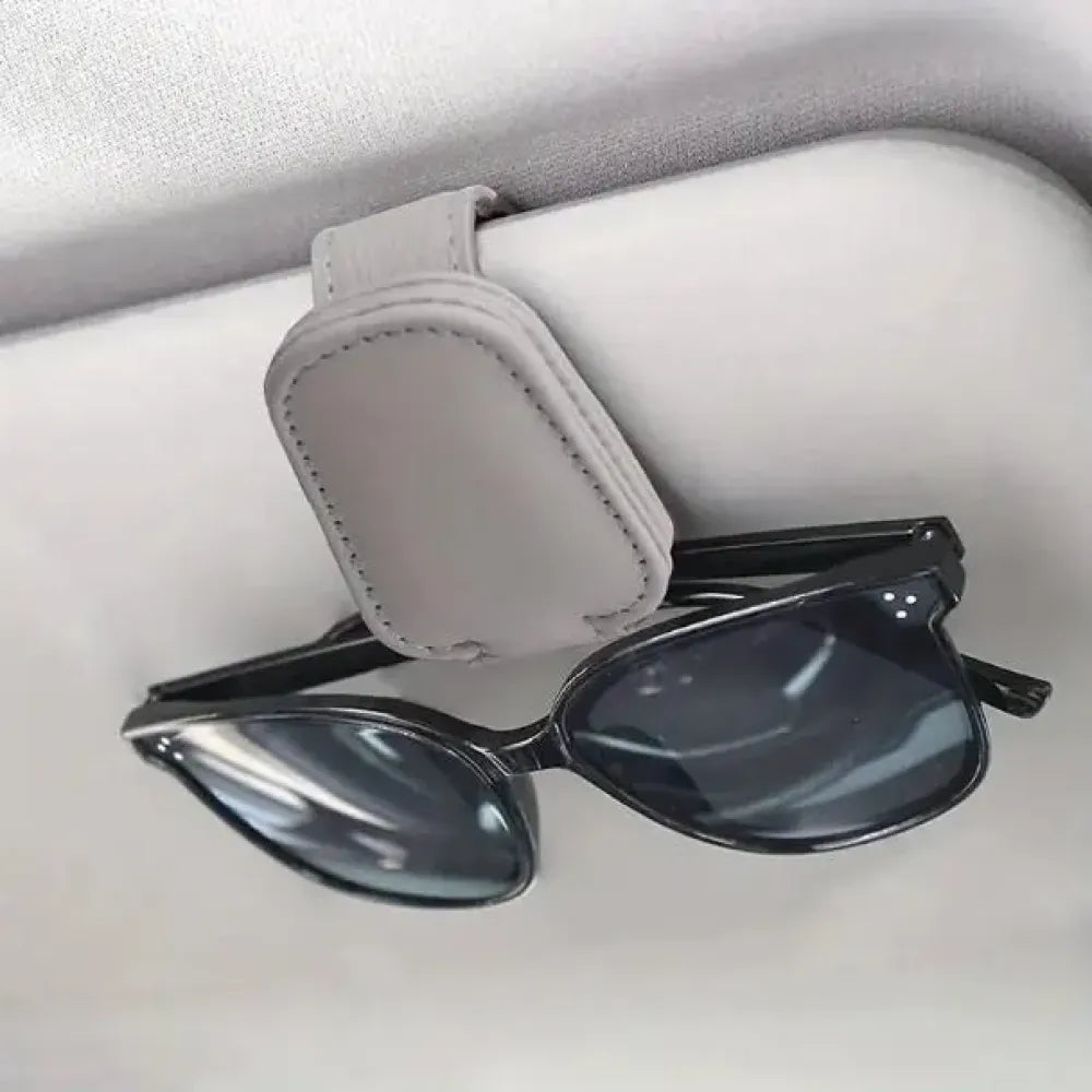 Car visor sunglass holder