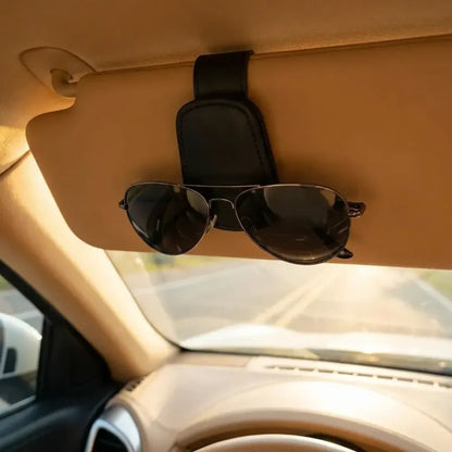 Car visor sunglass holder