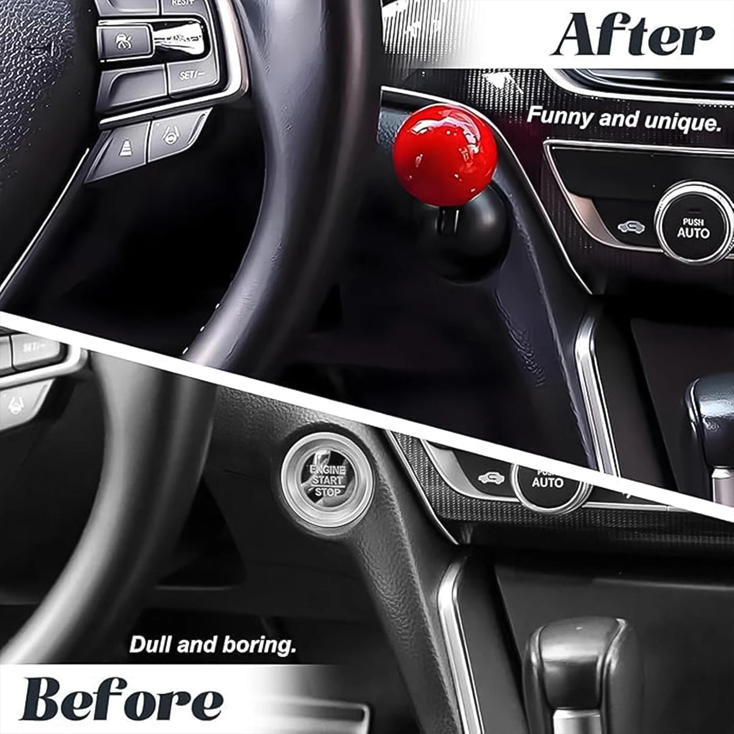 Car Push Start Button Rocker Cover Ball Design