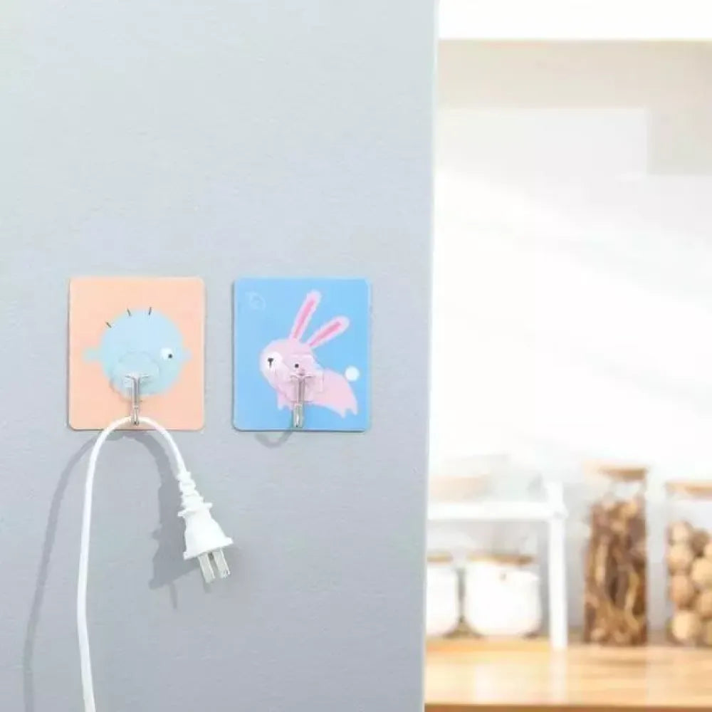 Cartoon adhesive wall hooks