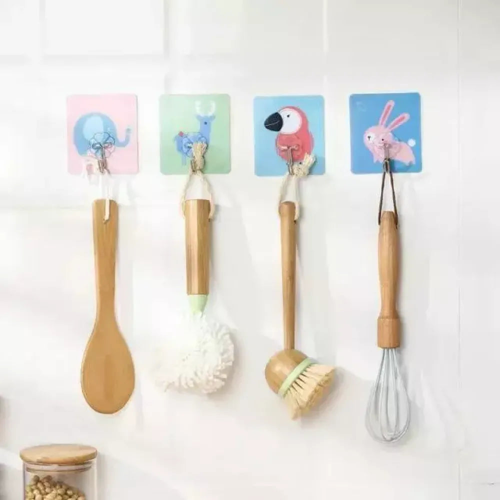 Cartoon adhesive wall hooks - home essentials