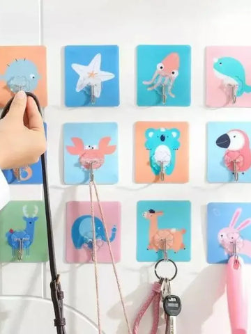 Cartoon Adhesive Wall Hooks