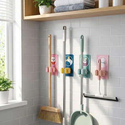 Cartoon mop broom holder - home essentials