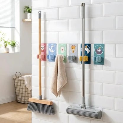 Cartoon mop broom holder - home essentials