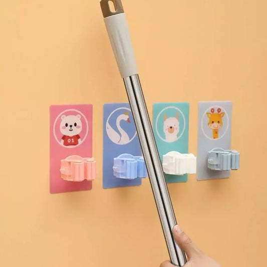 Cartoon mop broom holder - home essentials