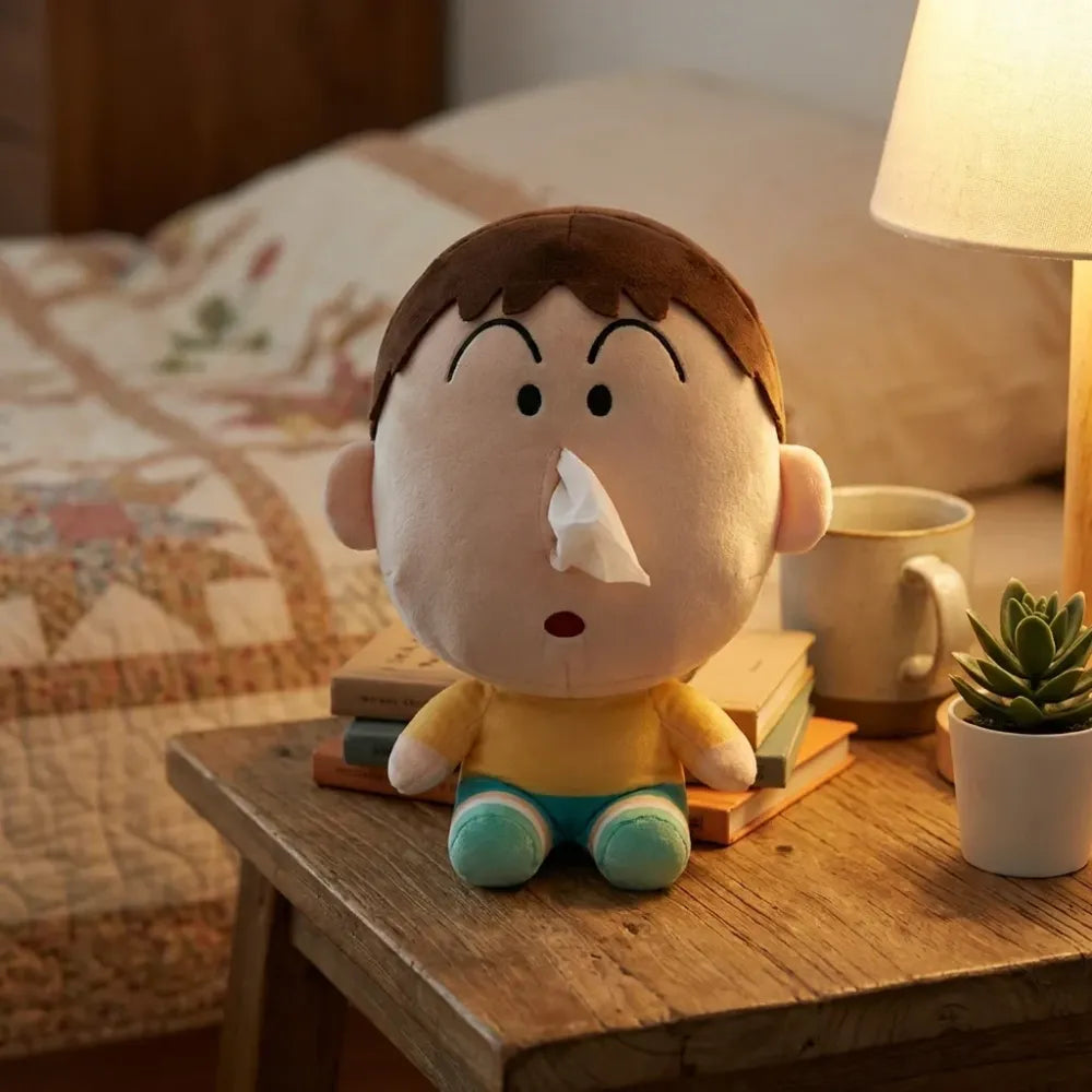 Cartoon plush tissue holder