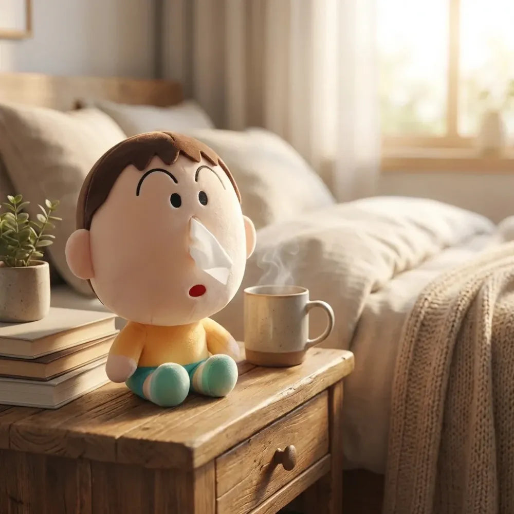 Cartoon plush tissue holder