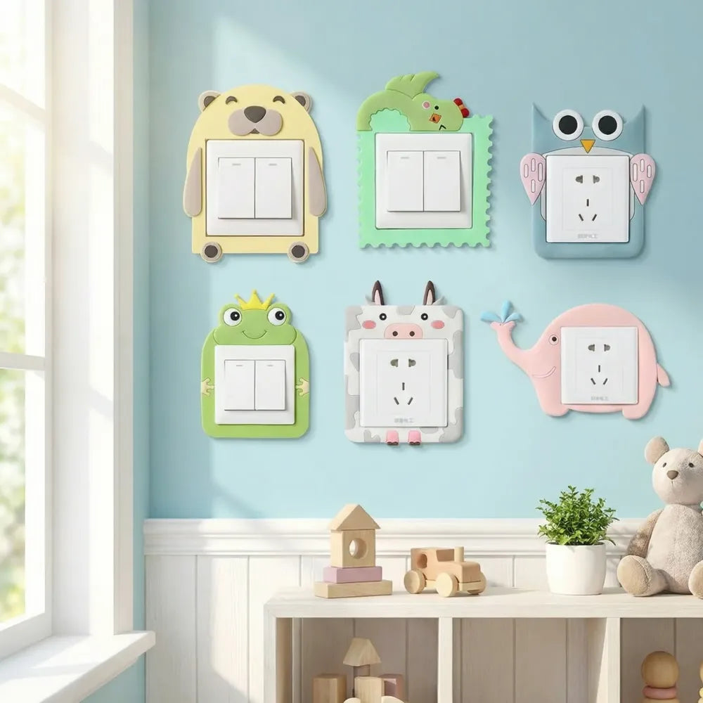 Cartoon power socket stickers – 4 pc