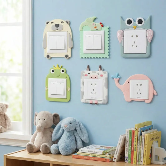 Cartoon power socket stickers – 4 pc